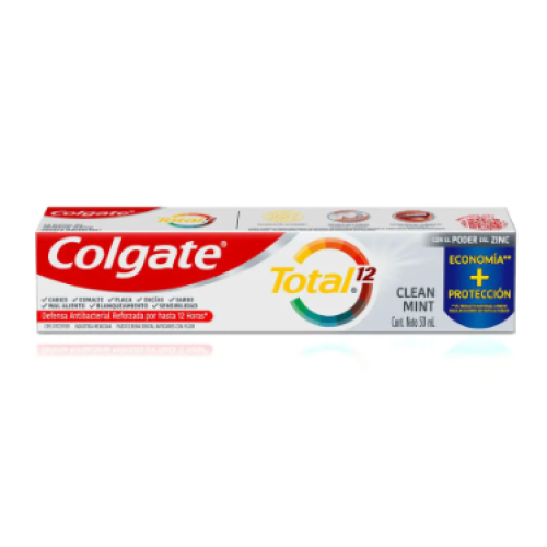 Colgate crema dental total-12 clean mint  Tubo X 50 Ml