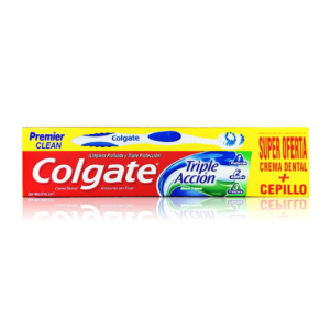Colgate Triple acción Tubo X 50 Ml Gratis Cepillo dental  
