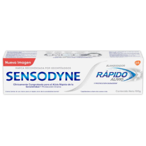 sensodyne crema dental rápido alivio blanqueadora x 100 gr
