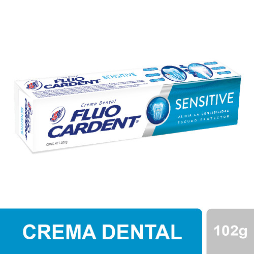 Crema dental Fluocardent Sensitive Tubo X 102 Gramos 