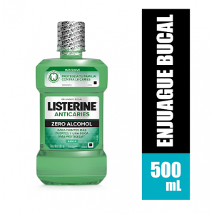 Listerine Enjuague Bucal Anticaries / Zero Alcohol Frasco X  500 ML 