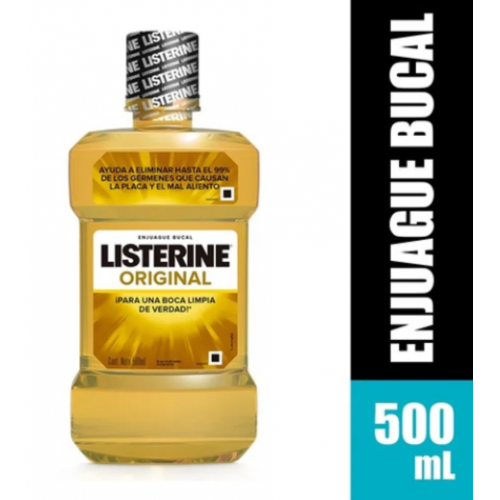 Listerine enjuague Bucal Original Frasco X 500 Ml 