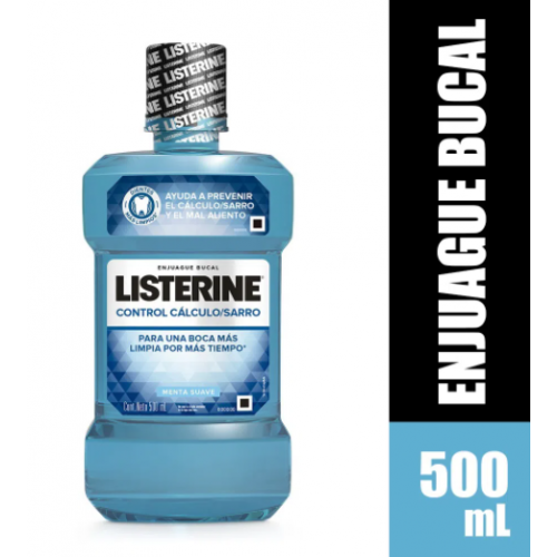 Listerine enjuague Bucal Control cálculo/ Sarro Frasco X 500 Ml 
