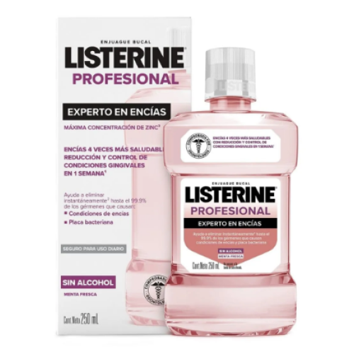 listerine profesional experto encias x 250 ml