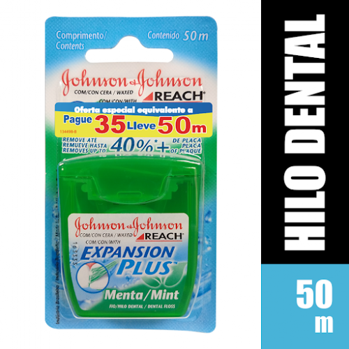 Seda dental con cera Expansión Plus Menta Oferta Pague 35 Lleve 50 Metros  