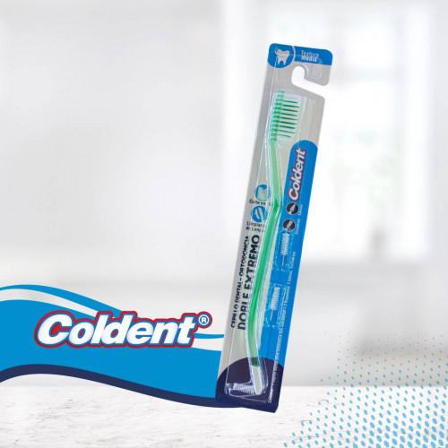Coldent Cepillo Dental Ortodoncia Doble Extremo Textura Media + Repuestos X 1 Unidad  