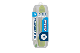Coldent kit de Ortodoncia (cepillo de ortodoncia + protector + cepillos interdentales + enhebradores + cera + seda dental + mango interproximal)
