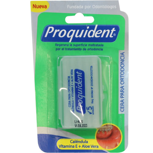 Proquident Cera para ortodoncia con Caléndula, aloe y vitamina E X 1 Unidad 