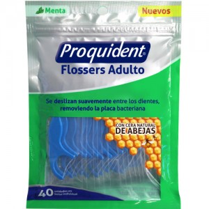 Proquident Flossers Adulto Seda dental Bolsa X 40 Unidades (empaque individual)