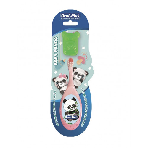 Oral-Plus Cepillo Dental Baby Panda + Protector Colores surtidos X 1 Unidad