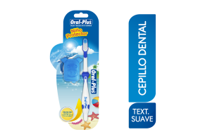 Cepillo dental para niños + protector colores surtidos X 1 Unidad 