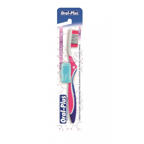 Oral-Plus 1 Cepillo Dental Cuidado Total Textura Media + 1 Protector 