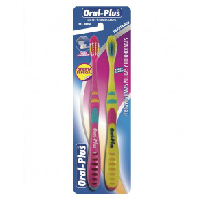 Oral-Plus Cepillo Dental Dakota Dúo Textura Suave X 2 Unidades