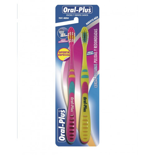 Oral-Plus Cepillo Dental Dakota Dúo Textura Suave X 2 Unidades