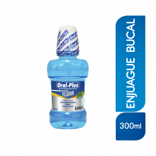 Oral-Plus Enjuague Bucal Flúor Frasco  X 300 ML