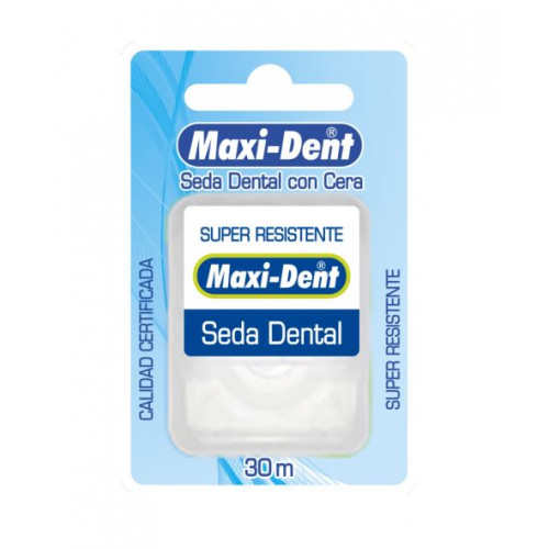 Maxi-Dent Seda Dental con Cera Caja X 30 Metros