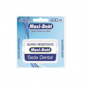 Maxi-Dent Seda Dental con Cera Caja X 400 Metros