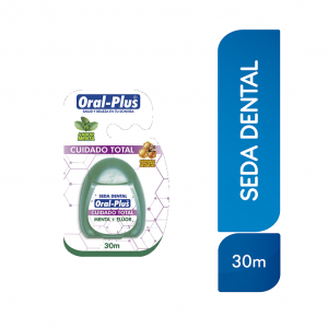 Oral-Plus Seda Dental Cuidado Total Menta + Flúor Caja X 30 MT