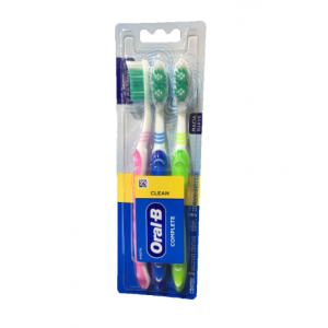 Oral-B Cepillo Dental Complete Textura Media Limpieza Profunda X 3 Unidades