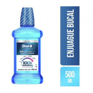 Oral-B Enjuague Bucal 100% Frasco X 500 ML