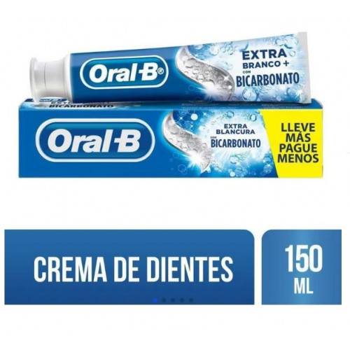 Oral-B Crema Dental Extra Blancura con Bicarbonato Tubo X 150 ML