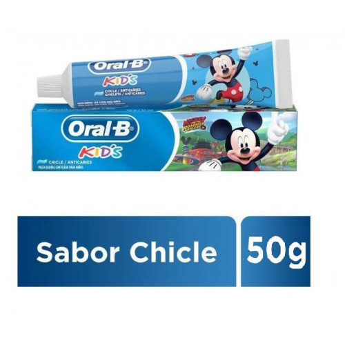 Oral-B Crema Dental Kids Mickey Sabor a Chicle Tubo X 50 Gramos