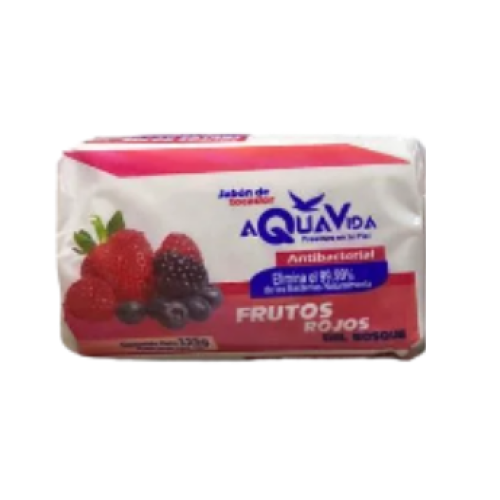 aquavida jabón tocador frutos rojos x 125 gr
