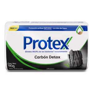 Protex carbón detox Jabón antibacterial Barra X 110 Gramos 