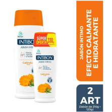Intibon Jabón intimo caléndula  efecto calmante Oferta 2 Frascos X 210 + 120 gramos 