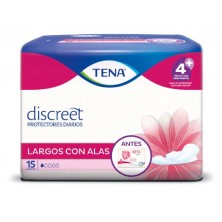 Lights by Tena Protectores Diarios largos con alas Paquete X 15 Unidades 