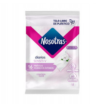 Pañitos Nosotras Diarios Sensiti-v Paquete X 16 Unidades