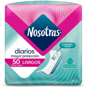 Nosotras Diarios Largos tela Paquete X 50 Unidades 