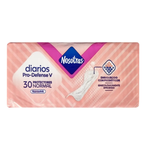 Nosotras diarios Pro-defense V Paquete X 30 Protectores Normal
