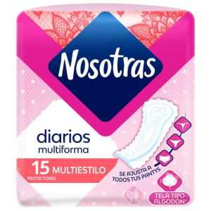 Nosotras Diarios Multiestilo Paquete X 15 Unidades 