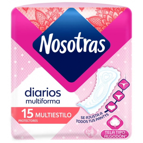 Nosotras Diarios Multiestilo Paquete X 15 Unidades 