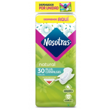 Toallas Nosotras Natural Paquete X 30 Unidades 