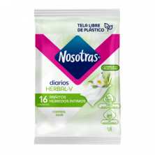 Pañitos Nosotras diarios Herbal X 16 Unidades 