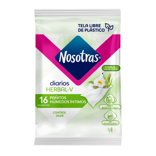 Pañitos Nosotras diarios Herbal X 16 Unidades 