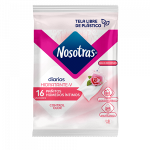 Pañitos Nosotras diarios Hidratante- V Paquete X 16 Unidades