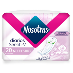 Nosotras Diarios Sensiti-v Multiestilo Paquete X 20 Protectores 
