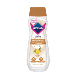 Nosotras nutritivo-V jabón íntimo aceite de almendras y vitamina e Frasco x 200 ml