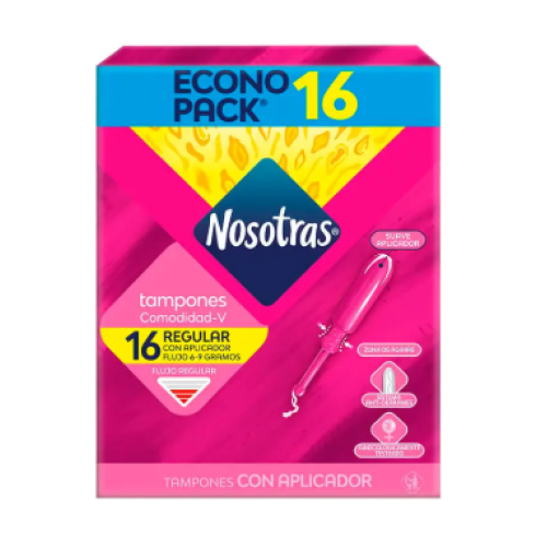 Nosotras tampones regular comodidad-v Caja X 16 Unidades