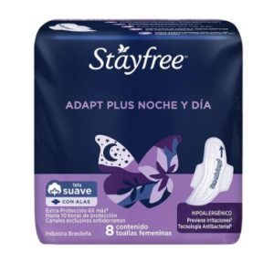 Stayf Toallas higienicas Adap Plus Noche Día alas Paquete X 8