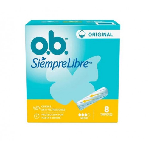 Tampones O.B Original Medio Caja X 8 Unidades