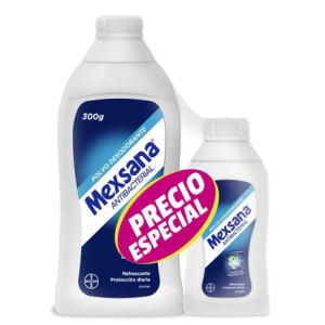 Mexsana Polvo desodorante Oferta 2 Frascos X 300 + 85 gr 