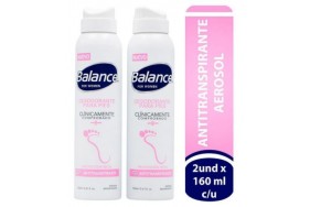 Balance Women Desodorante para pies spray Oferta 2 Frascos X 160 Ml 