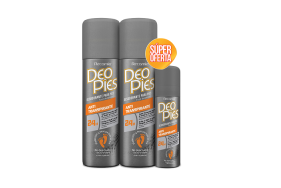 deo pies antibacterial oferta 2 latas x 260 ml + antitranspirante x 50 ml