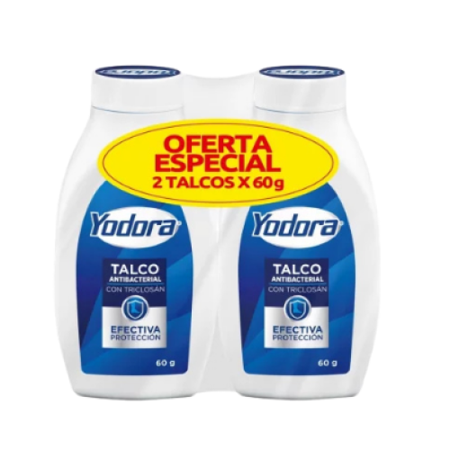 yodora talco oferta x2 unidades 60gr c/u