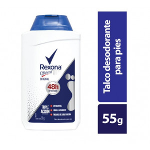 Rexona Efficent Original Desodorante en Polvo para Pies Frasco X 55 Gramos