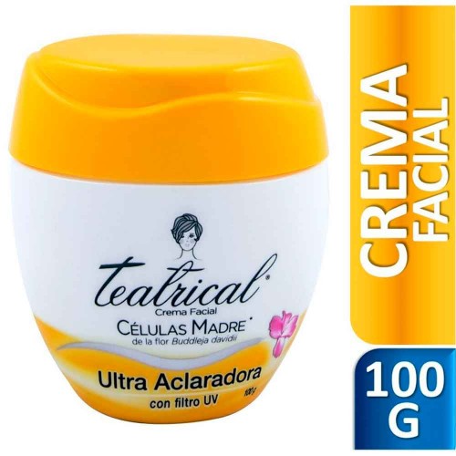 Teatrical Crema facial Ultra aclaradora Pote X 100 Gramos 